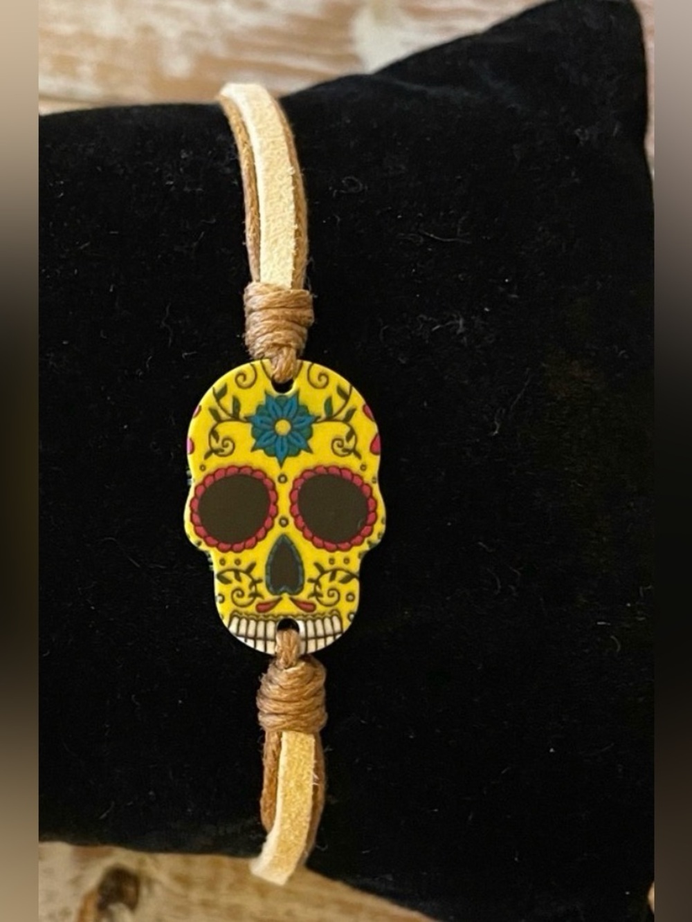 💀 Handmade Bali Sugar Skull Adjustable Bracelet 💀
